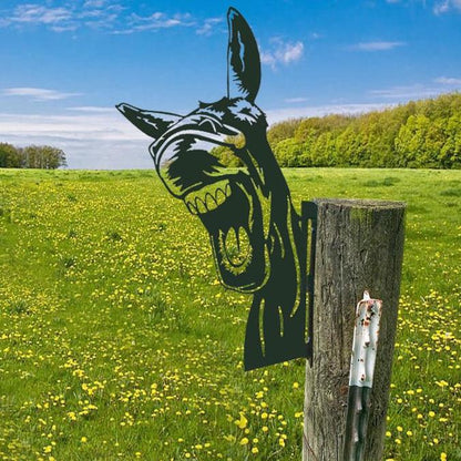 Outdoor Garden Farm Peeking Goat Metal Artwork Indoor Decor | Karnz