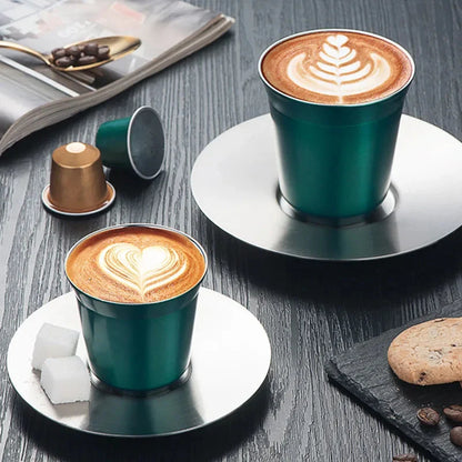 Double Wall Insulated Stainless Steel Espresso Cup Capsule Coffee Mug | Bowlift