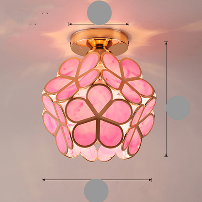 BowLift | Elegant Glass Ceiling Light in Floral Style