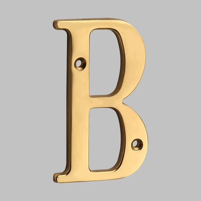 Traditional house numbers made of solid brass