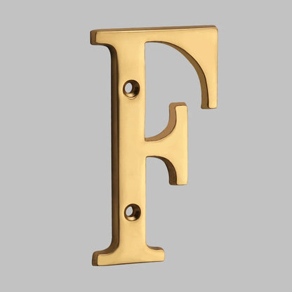 Traditional house numbers made of solid brass