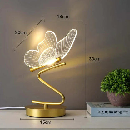 ButterflyLuxe - Elegant LED Table Lamp in Butterfly Design