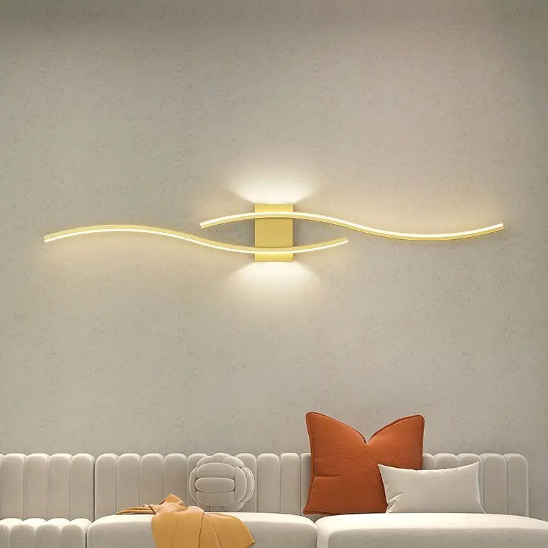 Modern LED Wall Light – Wave-shaped Design, Minimalist Style | Karnz