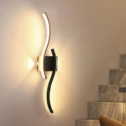 BowLift | Lumivora Wave LED Wall Light | Modern Wave Design | Energy Saving & Stylish | 60×15 cm | Warm, Glare-Free Light