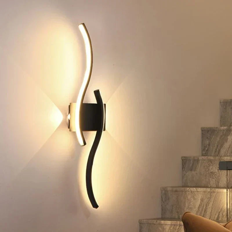 Modern LED Wall Light – Wave-shaped Design, Minimalist Style | Karnz