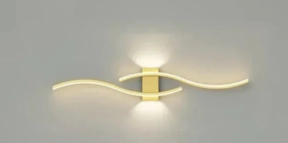Skanto | Lumivora Wave LED Wall Lamp | Modern Wave Design | Energy-Saving & Stylish | 60x15 cm | Warm, Glare-Free Light