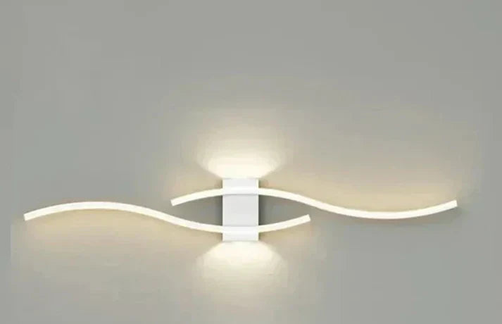 Skanto | Lumivora Wave LED Wall Lamp | Modern Wave Design | Energy-Saving & Stylish | 60x15 cm | Warm, Glare-Free Light