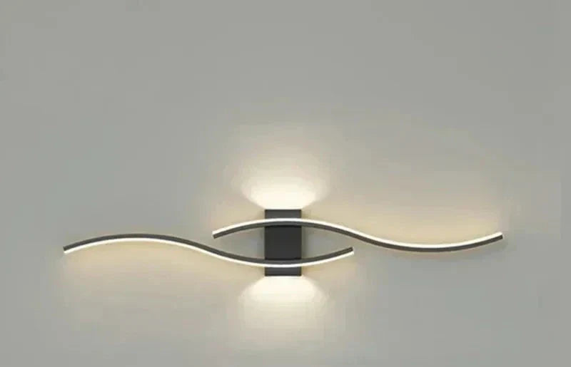 Modern LED Wall Light – Wave-shaped Design, Minimalist Style | Karnz
