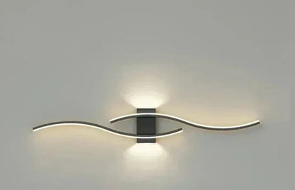 Skanto | Lumivora Wave LED Wall Lamp | Modern Wave Design | Energy-Saving & Stylish | 60x15 cm | Warm, Glare-Free Light