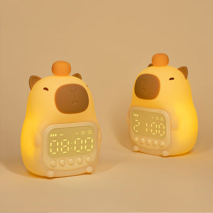 Cute Capybara Night Light LED – Kids Alarm Clock & Bedroom Night Lamp | Skanto