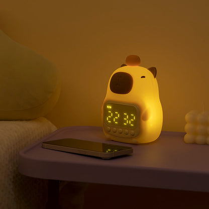 Cute Capybara Night Light LED – Kids Alarm Clock & Bedroom Night Lamp | Skanto