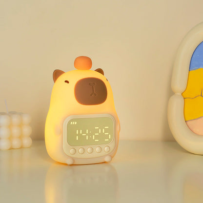 Cute Capybara Night Light LED – Kids Alarm Clock & Bedroom Night Lamp | Skanto