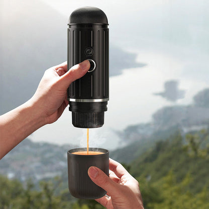 Skanto | Self-Measuring Portable Electric Espresso Machine with USB-C Charger – Compatible with Ground Coffee & Nespresso Capsules