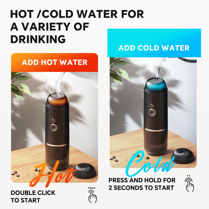 Skanto | Self-Measuring Portable Electric Espresso Machine with USB-C Charger – Compatible with Ground Coffee & Nespresso Capsules
