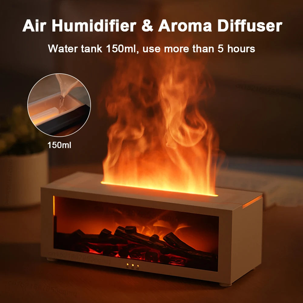 Skanto | Air Humidifier and Air Purifier with Aromatherapy Flame Effect