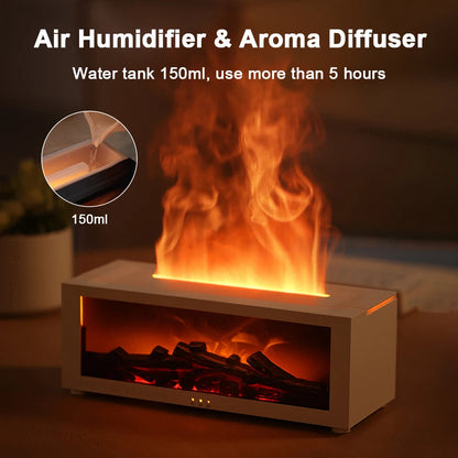 Skanto | Air Humidifier and Air Purifier with Aromatherapy Flame Effect
