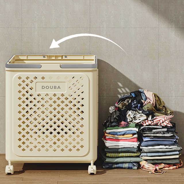Laundry basket with wheels | Fold, roll, and organize | Bowlift