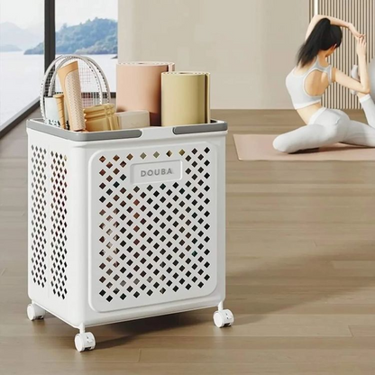 Laundry basket with wheels | Fold, roll, and organize | Bowlift