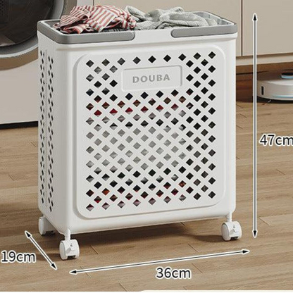 Laundry basket with wheels | Fold, roll, and organize | Bowlift