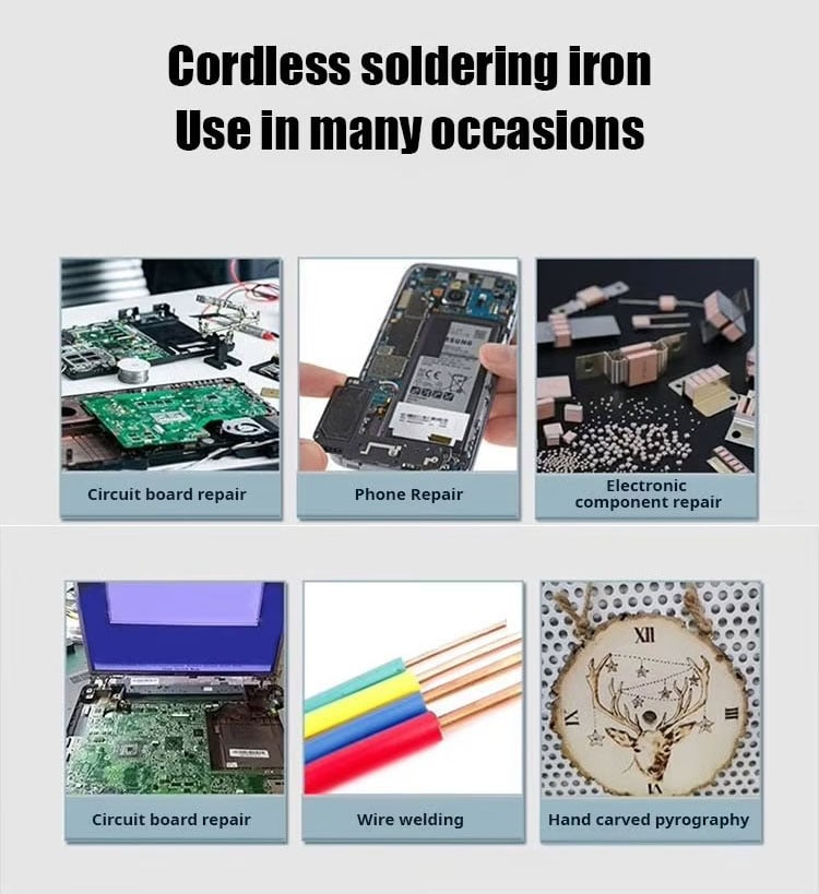 Battery-powered Portable Soldering Iron Set | Cordless & Rechargeable | Karnz