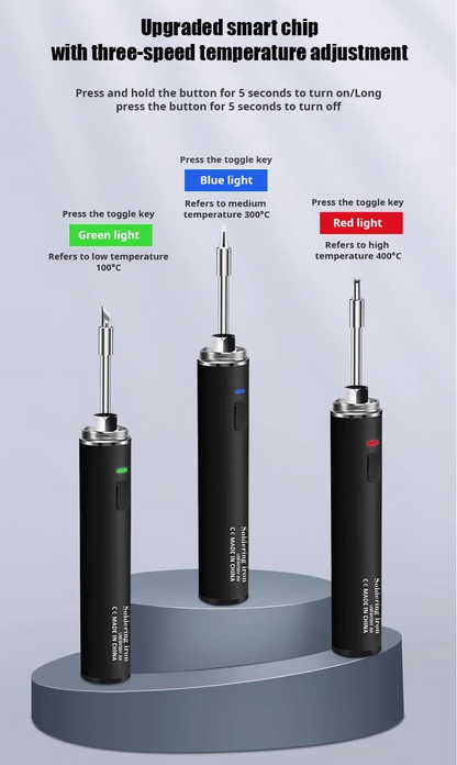 Battery-powered Portable Soldering Iron Set | Cordless & Rechargeable | Karnz