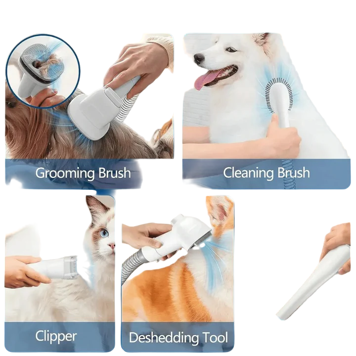 BowLift | Low-Noise Dog Grooming Vacuum with Full Pet Hair Clippers and Brush Kit