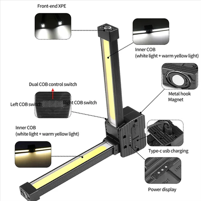 Skanto | Rechargeable COB LED Work Light with Magnetic Base