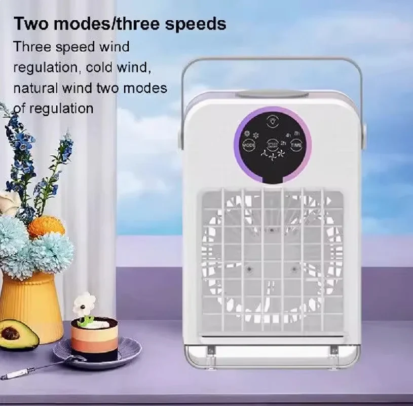 Mini portable air conditioner with touchscreen and mist cooling | Karnz