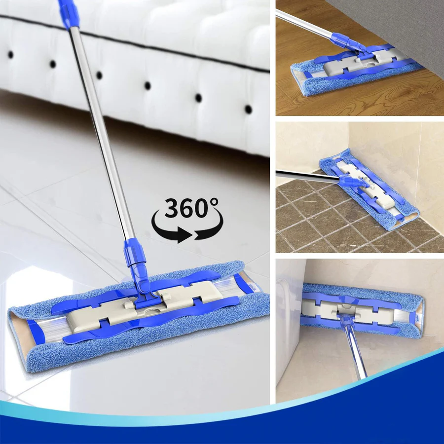 Skanto | Flat Mop with Reusable Washable Mop Pads
