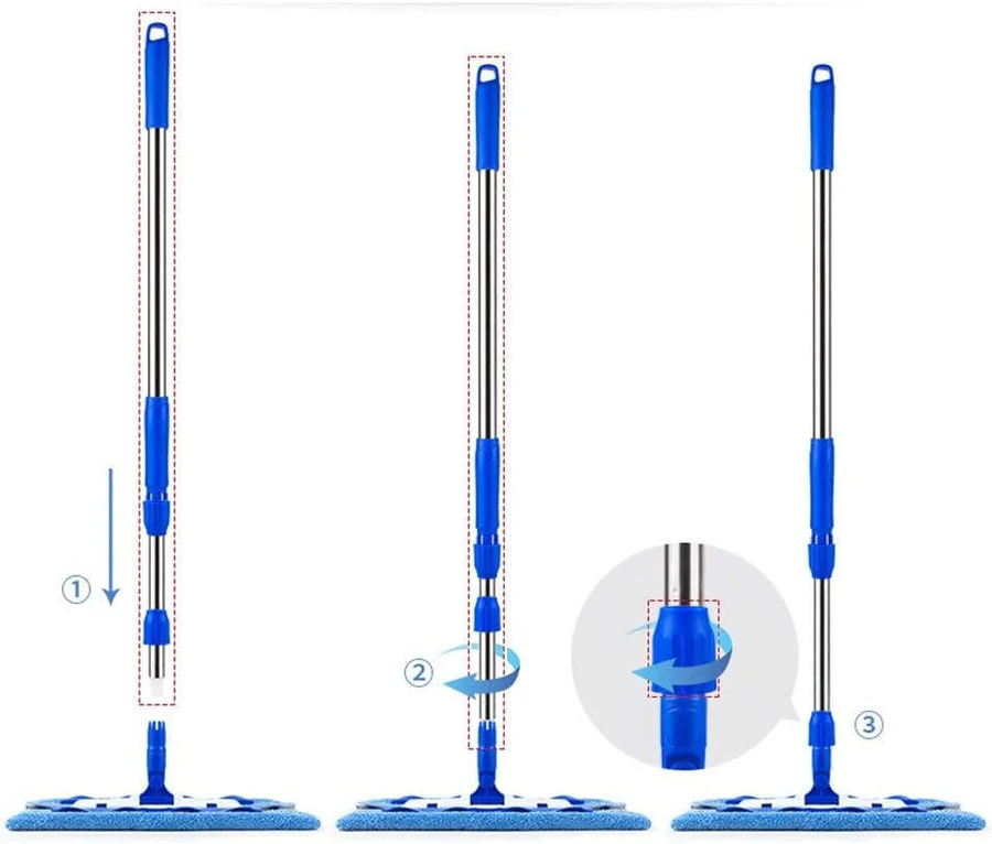 Skanto | Flat Mop with Reusable Washable Mop Pads
