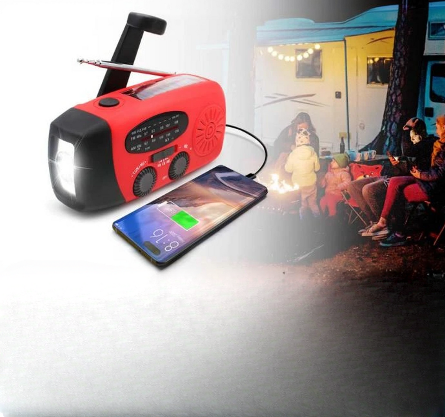 Skanto | All-in-One Emergency Radio with Solar Power and Power Bank