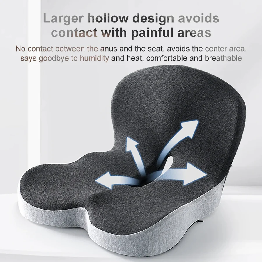 BowLift | Memory Foam Lumbar Pillow Seat Cushion