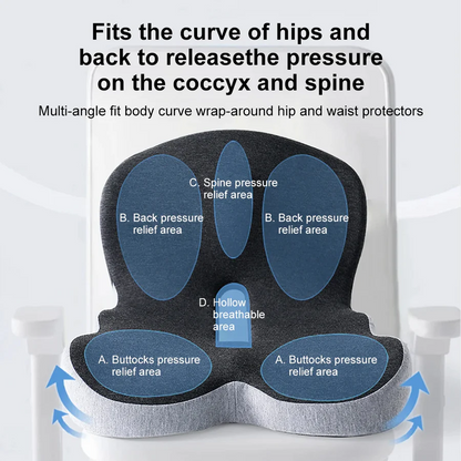 BowLift | Memory Foam Lumbar Pillow Seat Cushion
