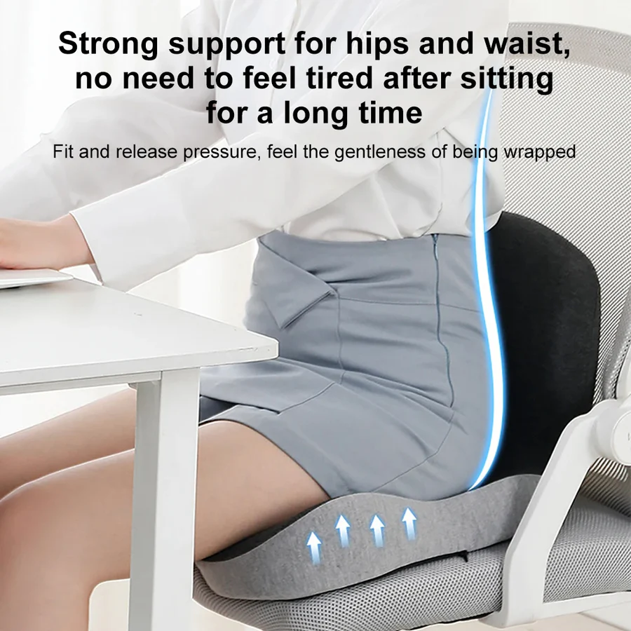 BowLift | Memory Foam Lumbar Pillow Seat Cushion