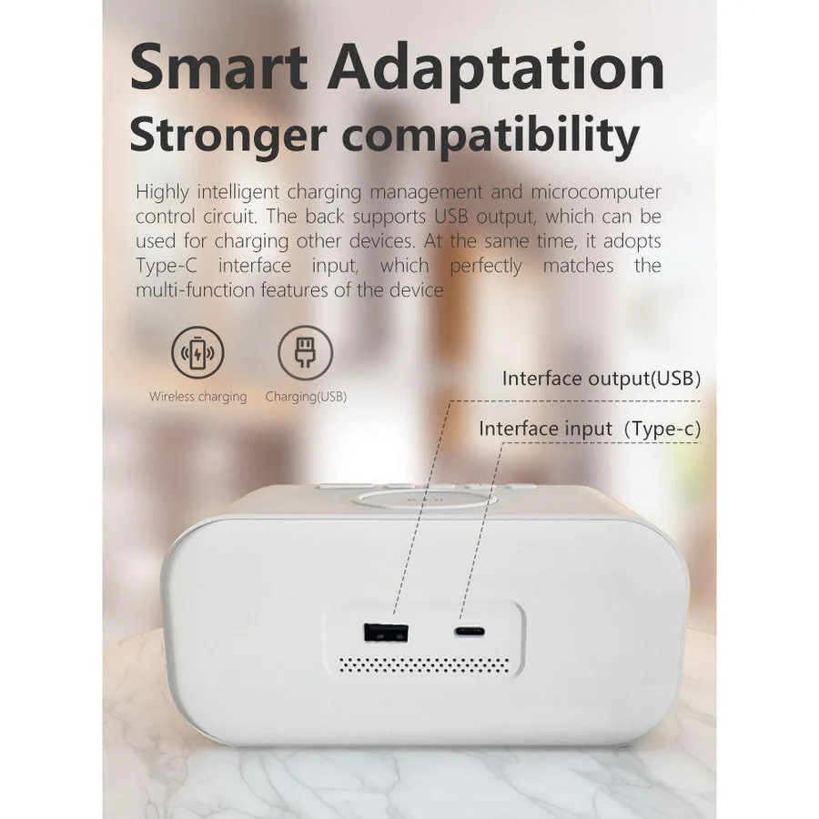 Skanto | 2-in-1 Alarm Clock Multi-Time Digital Display