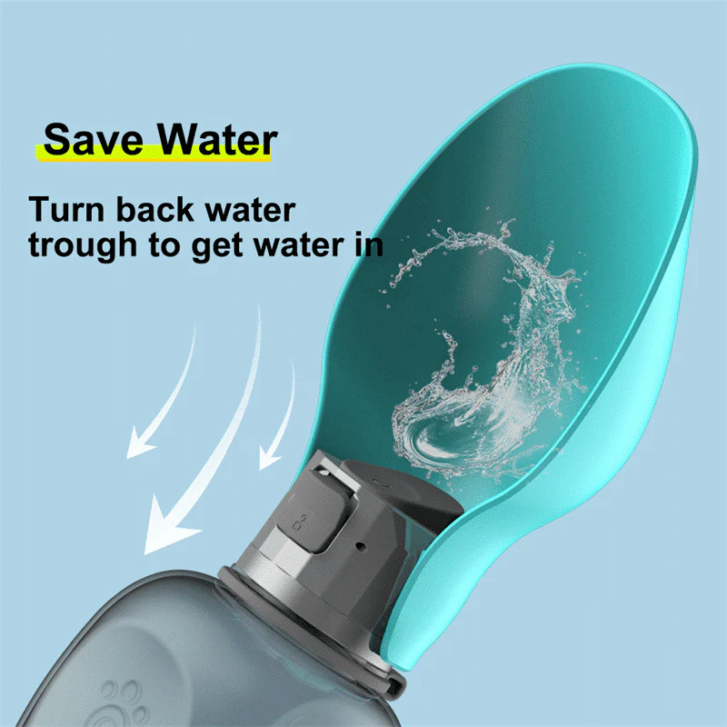 BowLift | Travel Dog Water Bottle with Foldable Bowl, 27oz