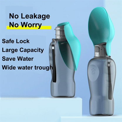 BowLift | Travel Dog Water Bottle with Foldable Bowl, 27oz