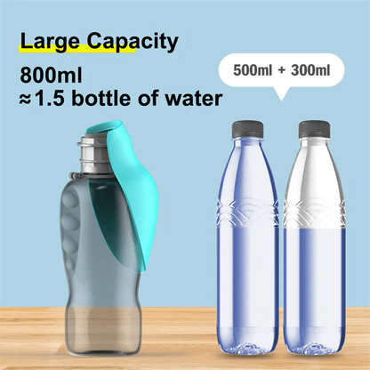 BowLift | Travel Dog Water Bottle with Foldable Bowl, 27oz