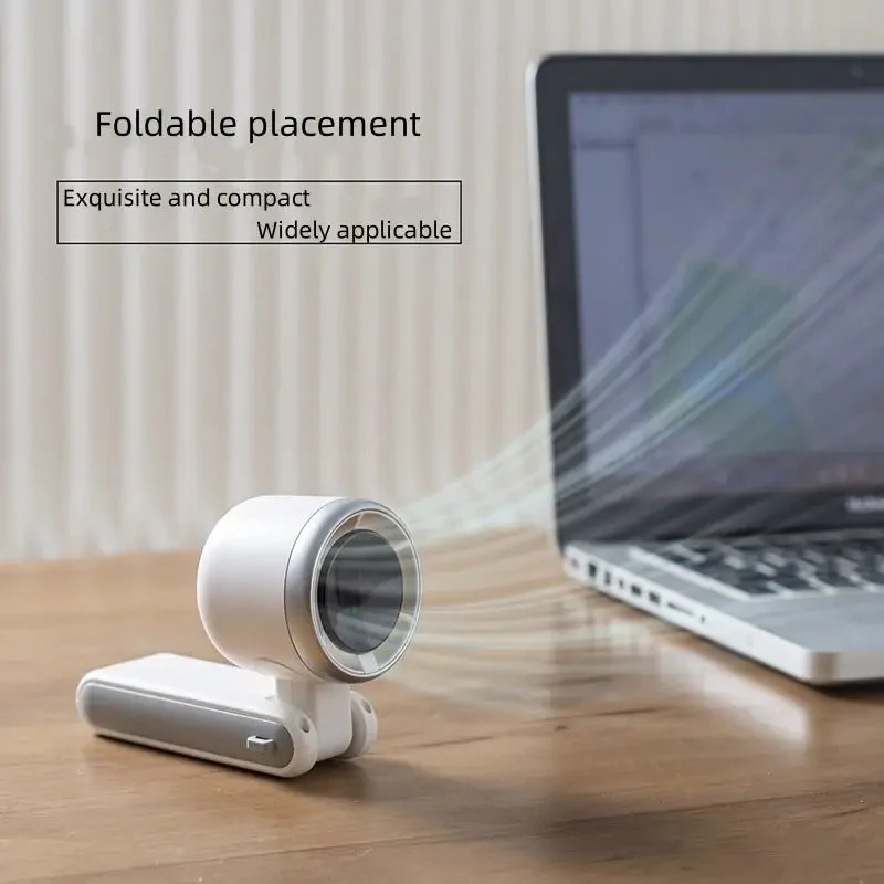 Foldable handheld fan with digital display