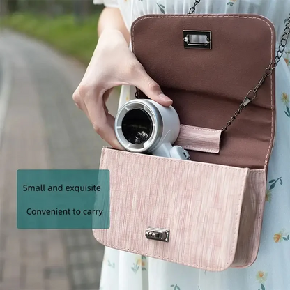 Foldable handheld fan with digital display