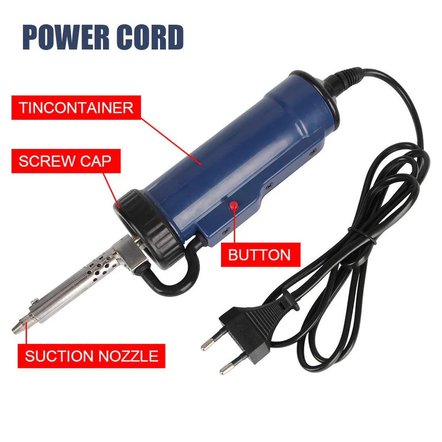 Skanto | Desoldering Machine, Tin Sucker, Automatic Electric Soldering with 3 Suction Nozzles