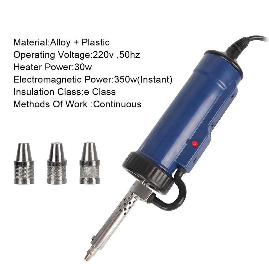 Skanto | Desoldering Machine, Tin Sucker, Automatic Electric Soldering with 3 Suction Nozzles