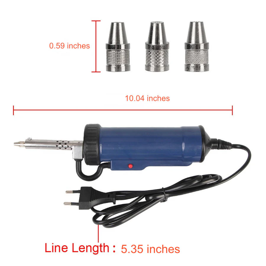 Skanto | Desoldering Machine, Tin Sucker, Automatic Electric Soldering with 3 Suction Nozzles