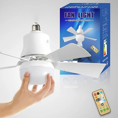 Skanto | Ceiling Fan with LED, E27 Socket Mount with Remote Control