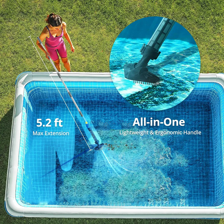 Skanto | Wireless Pool Cleaner, Rechargeable with Interchangeable Heads