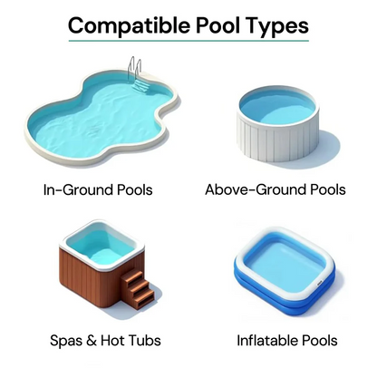 Skanto | Wireless Pool Cleaner, Rechargeable with Interchangeable Heads