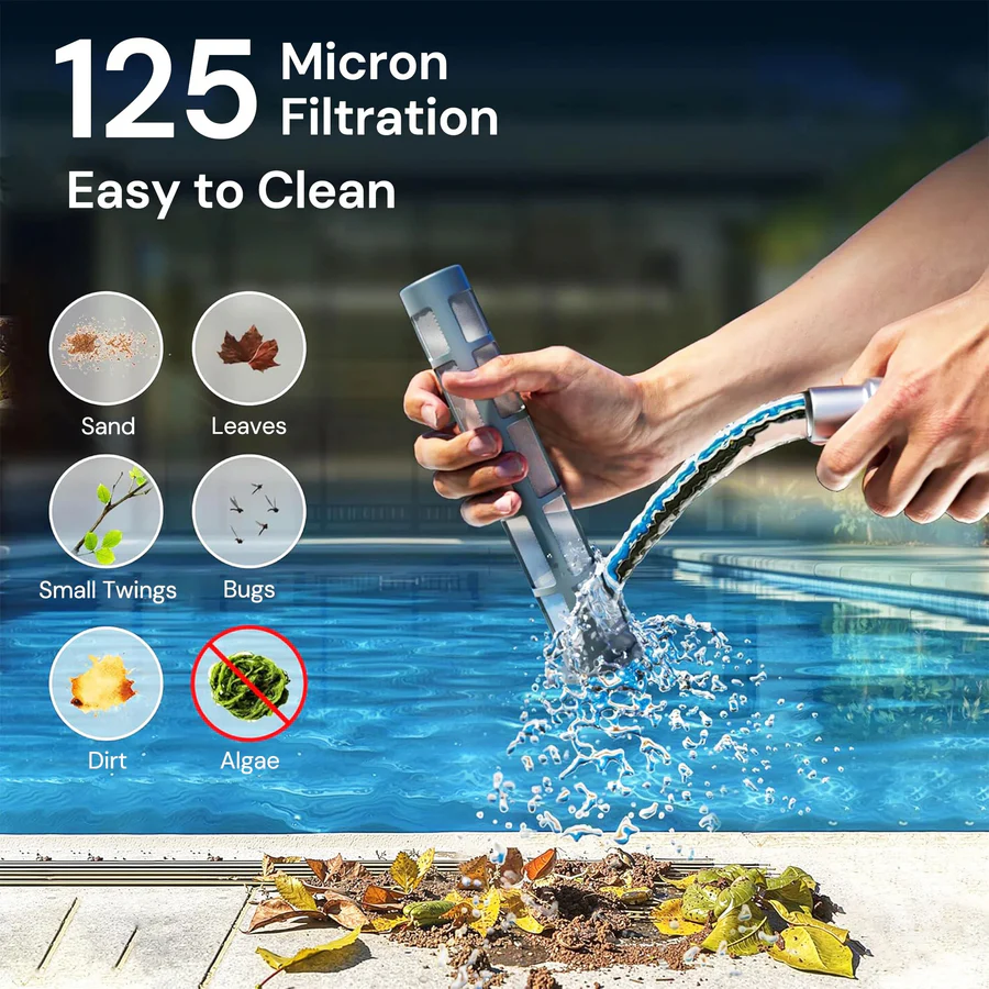 Skanto | Wireless Pool Cleaner, Rechargeable with Interchangeable Heads