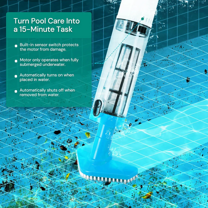 Skanto | Wireless Pool Cleaner, Rechargeable with Interchangeable Heads