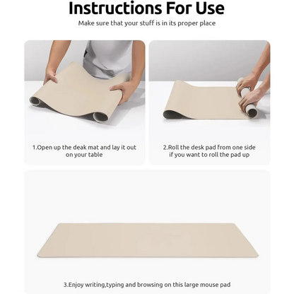 Skanto | Luxury Leather Desk Pad Smooth Writing & Mouse Surface
