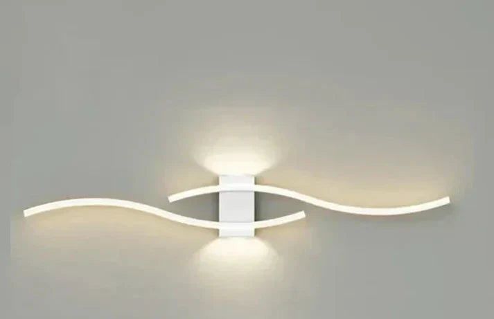 Skanto | Lumivora Wave LED Wall Lamp | Modern Wave Design | Energy-Saving & Stylish | 60x15 cm | Warm, Glare-Free Light